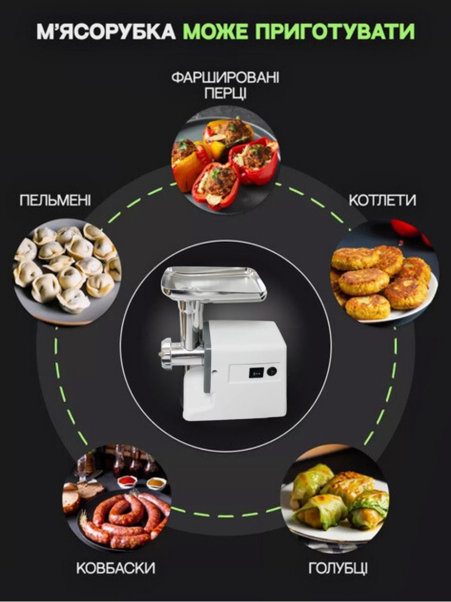 Електром’ясорубка + овочерізка у подарунок